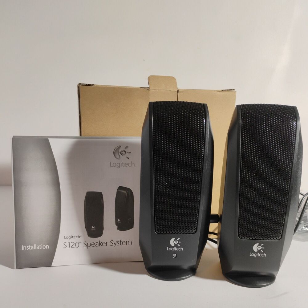 Open Box Logitech S120 Computer Stereo Speakers Black
